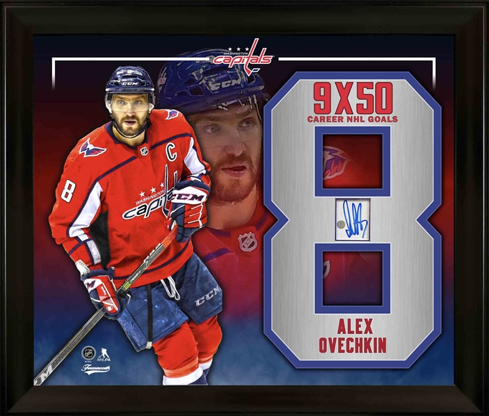 Alex Ovechkin Washington Capitals Signed PhotoGlass Frame with Embedded Signature