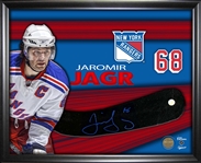 Jaromir Jagr Signed Framed New York Rangers Stickblade