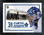 Curtis Joseph Toronto Maple Leafs Embedded Signature 16x20 PhotoGlass Frame