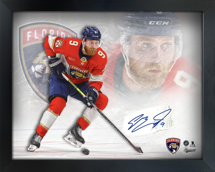 Sam Bennett Florida Panthers Embedded Signature PhotoGlass Frame