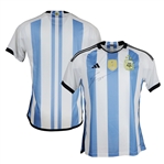 Lionel Messi Front Signed Argentina 2022 Home Jersey – 3-Star Edition