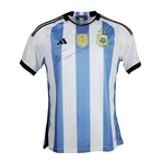 Lionel Messi Front Signed Argentina 2022 Home Jersey – 3-Star Edition