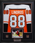 Eric Lindros Signed Framed Jersey Philadelphia Flyers Fanatics Orange Vintage