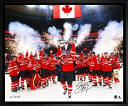 Sidney Crosby Signed 20x24 Framed Canvas 2025 Four Nations Canada Champions (Limited Edition of 25