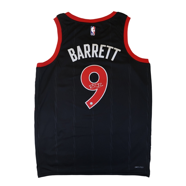 RJ Barrett Signed Toronto Raptors Jersey Black Nike Icon Edition