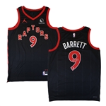 RJ Barrett Signed Toronto Raptors Jersey Black Nike Icon Edition