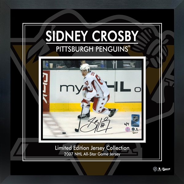 Sidney Crosby Signed 8x10 Framed PhotoGlass 2007 NHL All-Star Jersey L/E 7