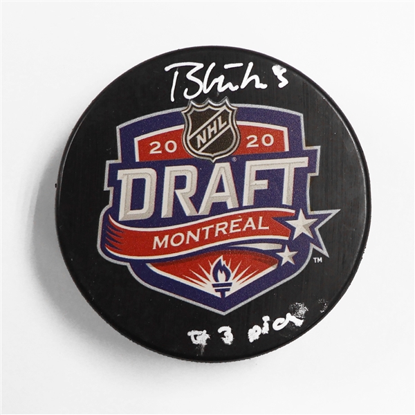 (SMUDGED) Tim Stutzle Signed "#3 Pick" 2020 Draft Puck