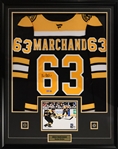 Brad Marchand Signed Framed Jersey Bruins Fanatics Premium