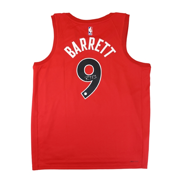 RJ Barrett Signed Jersey Toronto Raptors Red Nike Icon Edition