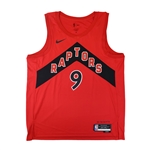 RJ Barrett Signed Jersey Toronto Raptors Red Nike Icon Edition