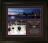 Sidney Crosby Team Canada Signed Framed 8x10 Golden Goal and Vancouver Skyline Photos