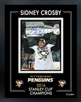 Sidney Crosby Signed 8x10 Framed PhotoGlass 2016 Stanley Cup Penguins