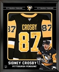 Sidney Crosby Signed Jersey Framed PhotoGlass Penguins Black Fanatics Premium