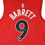 RJ Barrett Signed Jersey Toronto Raptors Red Nike Icon Edition