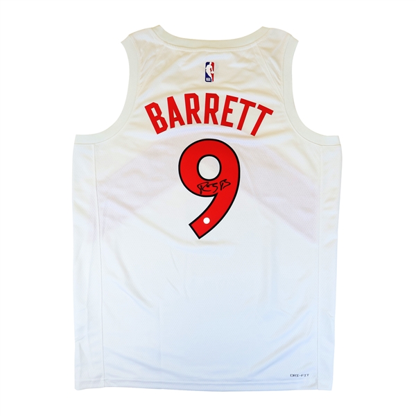 RJ Barrett Signed Jersey Toronto Raptors White Nike Icon Edition