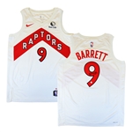 RJ Barrett Signed Jersey Toronto Raptors White Nike Icon Edition