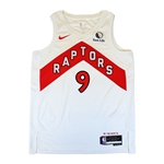RJ Barrett Signed Jersey Toronto Raptors White Nike Icon Edition