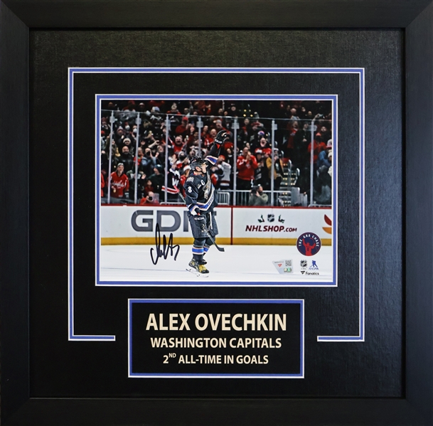 Alexander Ovechkin Signed Framed 8x10 Washington Capitals 2nd In All-time Goals
