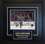 Alexander Ovechkin Signed Framed 8x10 Washington Capitals 2nd In All-time Goals