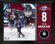 Cale Makar Signed Framed Puck Colorado Avalanche