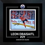 Leon Draisaitl Edmonton Oilers Signed Framed 8x10 Orange Jersey Goal Celebration