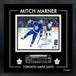 Mitch Marner Signed Framed Photoglass 8x10 Toronto Maple Leafs Celebration-H