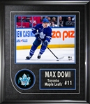 Max Domi Signed Framed Puck Toronto Maple Leafs