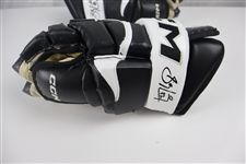 Sidney Crosby Dual Signed Game Used Pittsburgh Penguins CCM Gloves