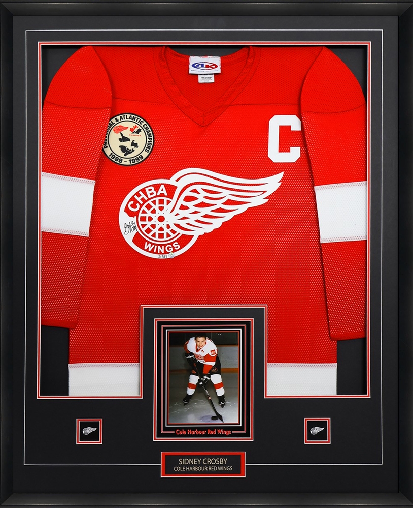 Sidney Crosby Signed Framed Jersey Red Cole Harbour Red Wings (Limited Edition of 87)