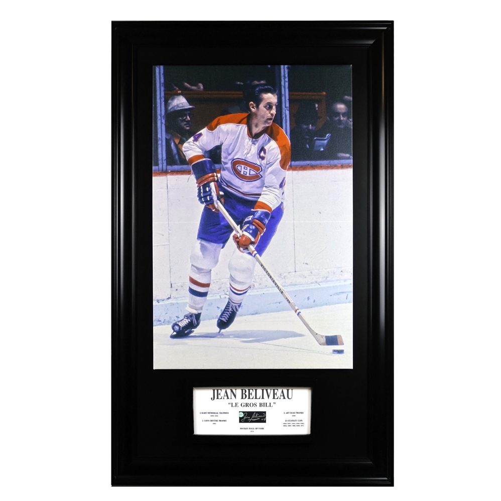 Jean Beliveau "Le Gros Bill" Montreal Canadiens Embedded Signature