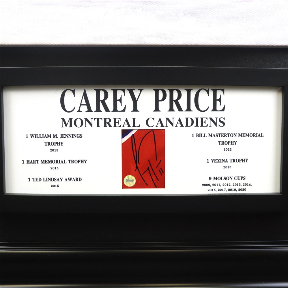 Carey Price Montreal Canadiens Embedded Signature