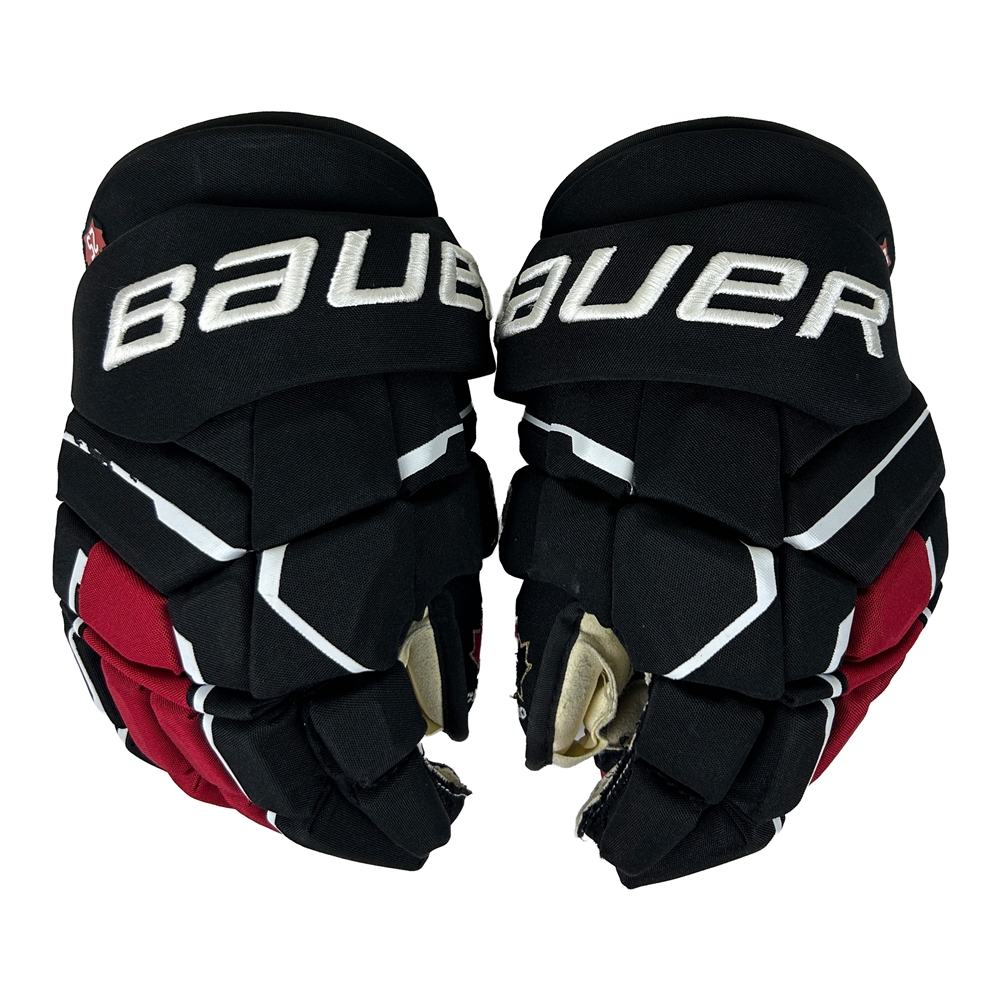 Matthew Schaefer 2025 IIHF World Junior Championship Game Used Gloves 