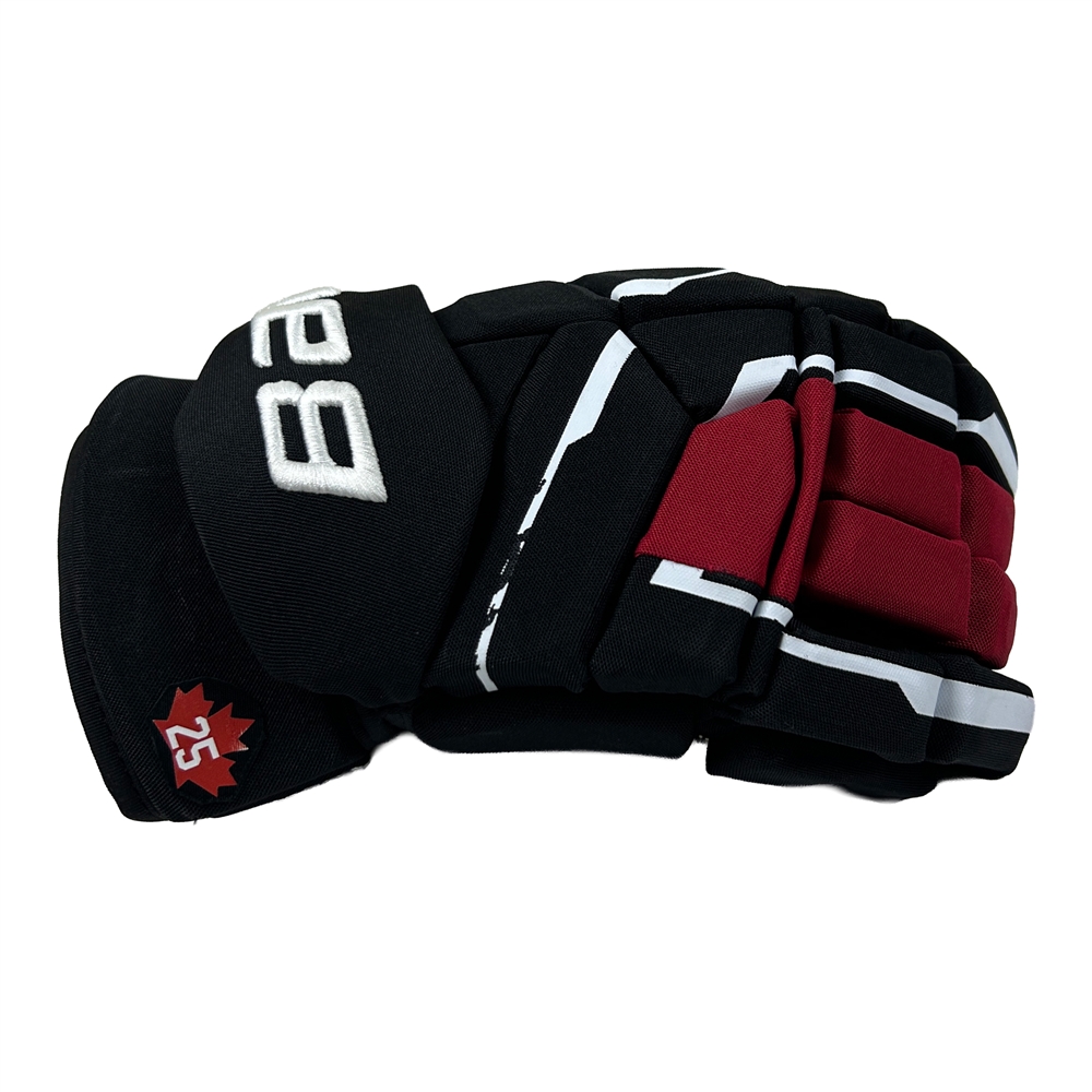 Matthew Schaefer 2025 IIHF World Junior Championship Game Used Gloves 
