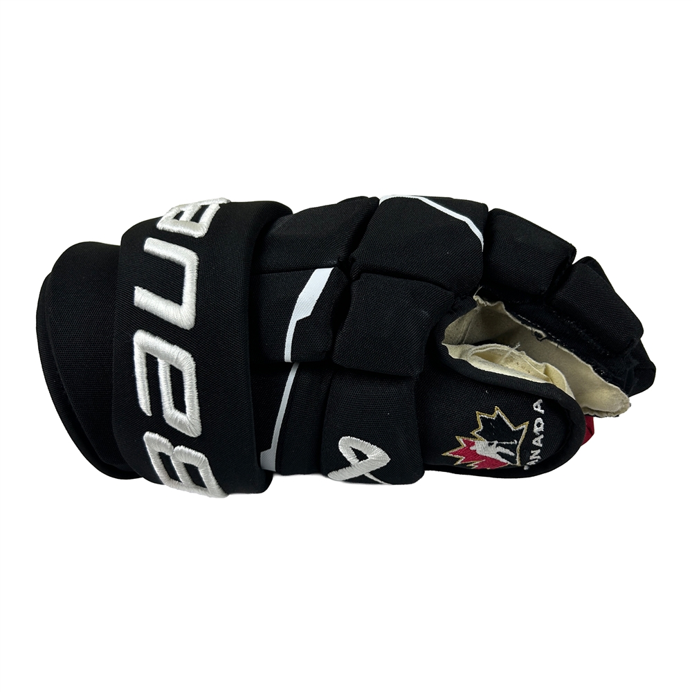 Matthew Schaefer 2025 IIHF World Junior Championship Game Used Gloves 
