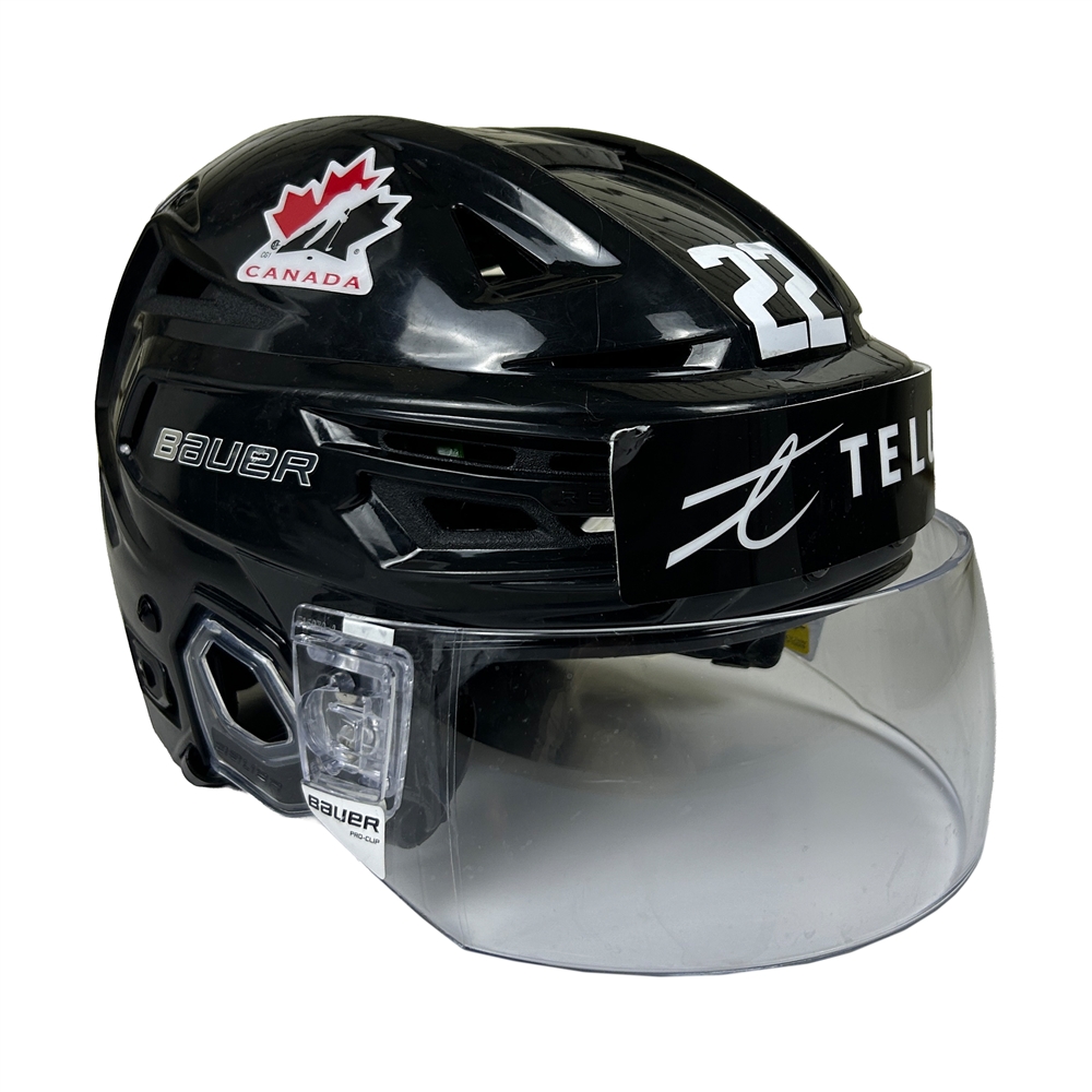 Porter Matone 2025 IIHF World Junior Championship Game Used Helmet 