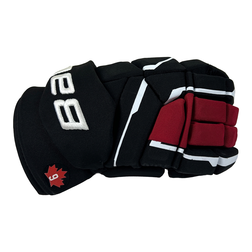 Gavin McKenna 2025 IIHF World Junior Championship Game Used Gloves 