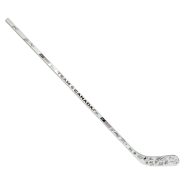 2007 World Championships Gold Medal Team Canada Commerative Stick signed by the entire team 