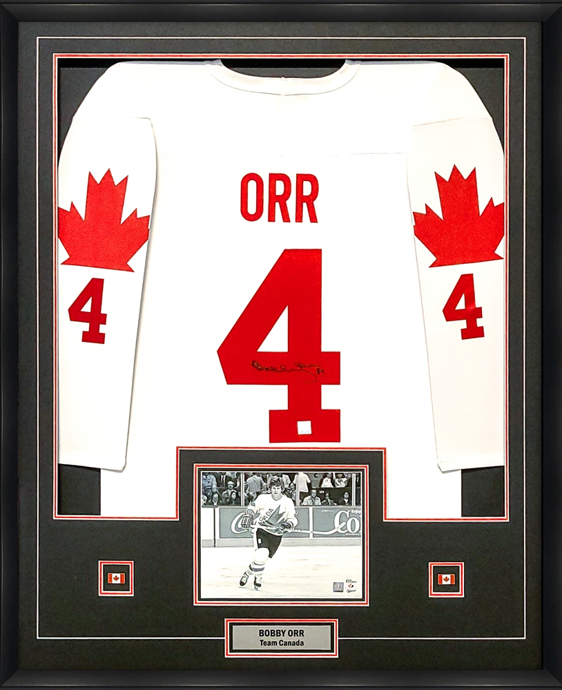 Bobby Orr Signed Jersey Framed 1976 Canada Cup 